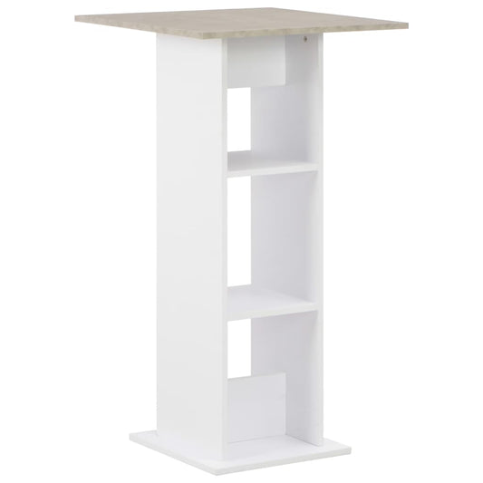 HKH Mesa de Bar e Cinzento Cimento - Branco