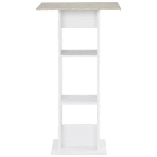 HKH Mesa de Bar e Cinzento Cimento - Branco