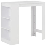 HKH Mesa de Bar com Prateleira - Branco