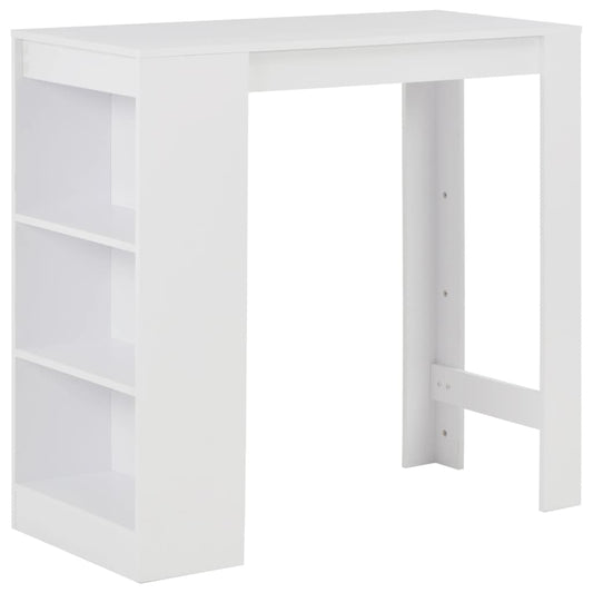 HKH Mesa de Bar com Prateleira - Branco