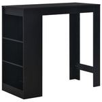 HKH Mesa de Bar com Prateleira - Preto