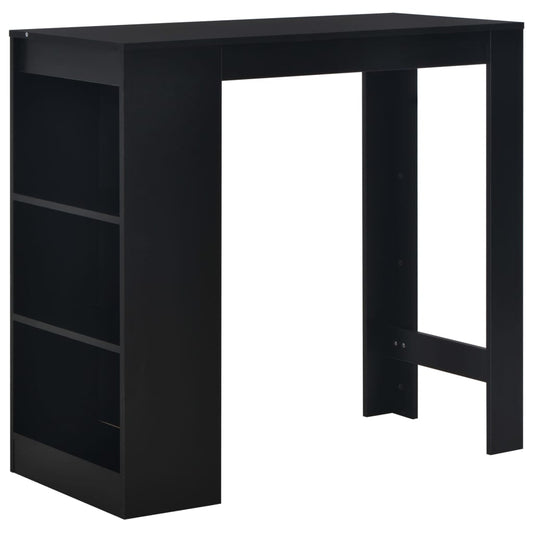 HKH Mesa de Bar com Prateleira - Preto