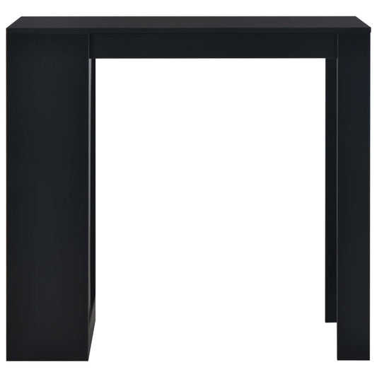 HKH Mesa de Bar com Prateleira - Preto
