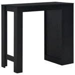 HKH Mesa de Bar com Prateleira - Preto