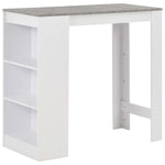 HKH Mesa de Bar com Prateleira - Branco