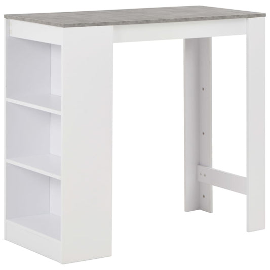 HKH Mesa de Bar com Prateleira - Branco