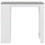 HKH Mesa de Bar com Prateleira - Branco