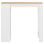 HKH Mesa de Bar com Prateleira - Branco