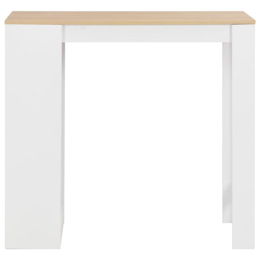 HKH Mesa de Bar com Prateleira - Branco