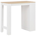 HKH Mesa de Bar com Prateleira - Branco