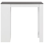 HKH Mesa de Bar com Prateleira - Branco