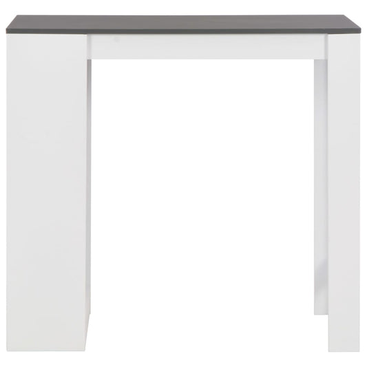 HKH Mesa de Bar com Prateleira - Branco