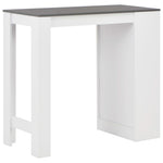 HKH Mesa de Bar com Prateleira - Branco