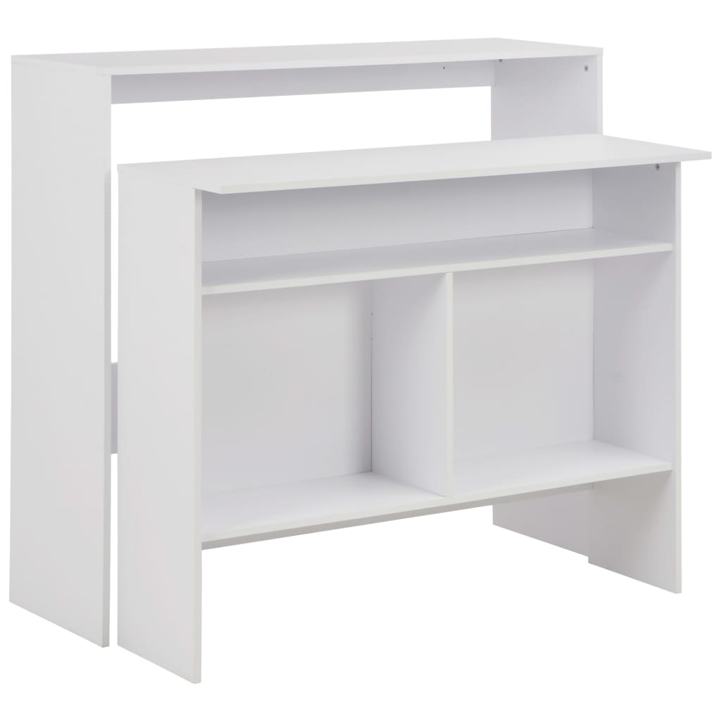 HKH Mesa de bar con 2 tableros - Blanco
