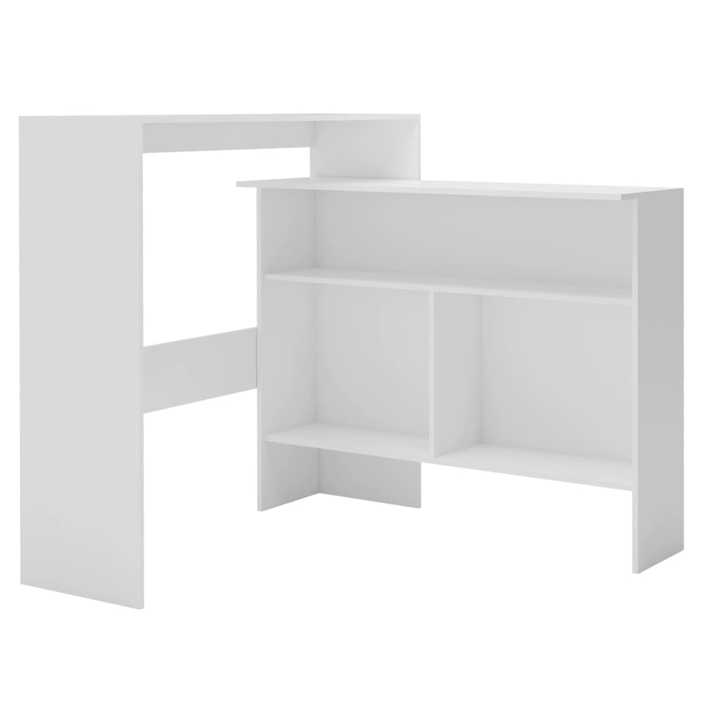 HKH Mesa de bar con 2 tableros - Blanco