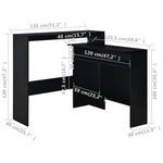 HKH Mesa de Bar com 2 Tampos - Preto