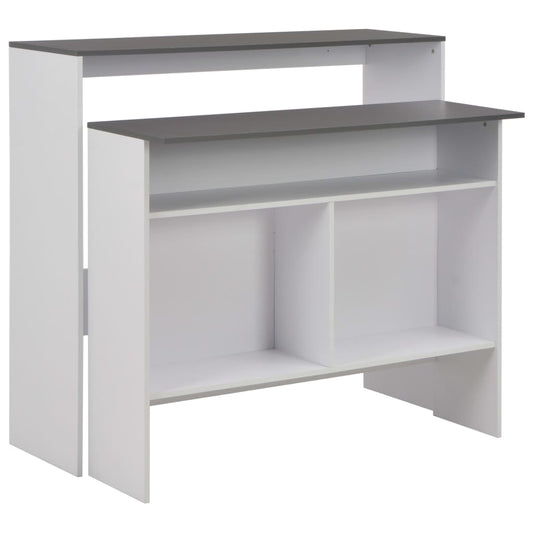Mesa de bar HKH con 2 tableros en gris y blanco
