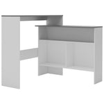 HKH Mesa de Bar com 2 Tampos e Cinzento - Branco