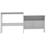HKH Mesa de Bar com 2 Tampos e Cinzento - Branco