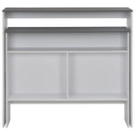 HKH Mesa de Bar com 2 Tampos e Cinzento - Branco