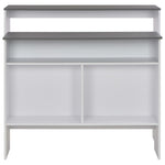 HKH Mesa de Bar com 2 Tampos e Cinzento - Branco