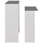 HKH Mesa de Bar com 2 Tampos e Cinzento - Branco