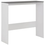 HKH Mesa de Bar com 2 Tampos e Cinzento - Branco