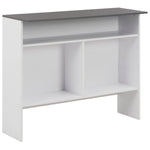 HKH Mesa de Bar com 2 Tampos e Cinzento - Branco