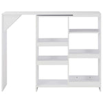 HKH Mesa de Bar com Prateleira Móvel - Branco
