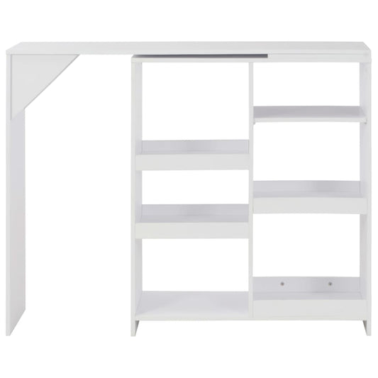 HKH Mesa de Bar com Prateleira Móvel - Branco