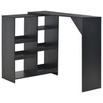 HKH Mesa de Bar com Prateleira Móvel - Preto