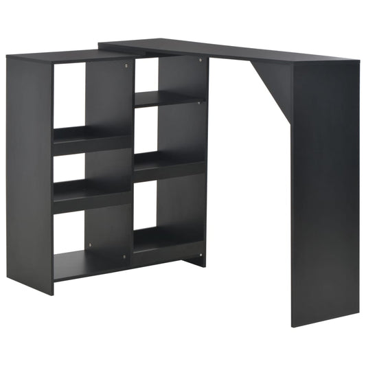 HKH Mesa de Bar com Prateleira Móvel - Preto