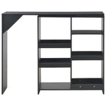 HKH Mesa de Bar com Prateleira Móvel - Preto
