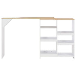 HKH Mesa de Bar com Prateleira Móvel - Branco