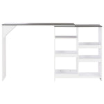 HKH Mesa de Bar com Prateleira Móvel - Branco