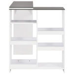HKH Mesa de Bar com Prateleira Móvel - Branco