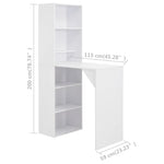 HKH Mesa de Bar com Armário - Branco