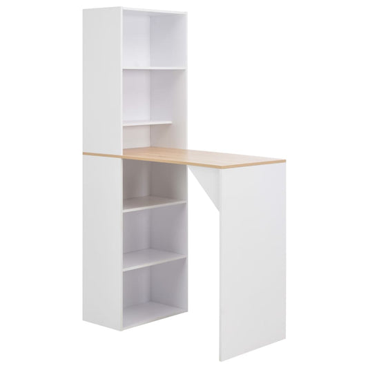 HKH Mesa de Bar com Armário - Branco