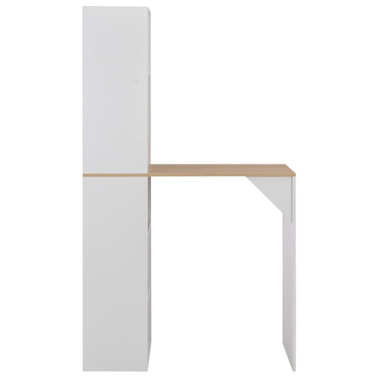 HKH Mesa de Bar com Armário - Branco