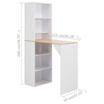 HKH Mesa de Bar com Armário - Branco