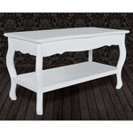 HKH Mesa de Centro com 2 Prateleiras Mdf - Branco