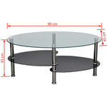 HKH Mesa de Centro com Design Exclusivo - Preto