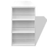 HKH Mesa de Bar em em MDF com Garrafeira- Branco Brilhante