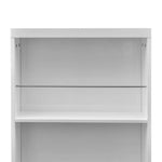 HKH Mesa de Bar em em MDF com Garrafeira- Branco Brilhante