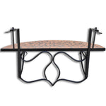 HKH Mesa de Varanda Suspensa Mosaico Terracota - Marrom