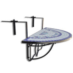HKH Mesa de Varanda Suspensa Mosaico Azul e Branco - Multicolor