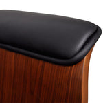 HKH Silla con Brazos Giratoria de Madera Curvada y Cuero Sintético