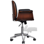 HKH Silla con Brazos Giratoria de Madera Curvada y Cuero Sintético