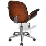 HKH Silla con Brazos Giratoria de Madera Curvada y Cuero Sintético