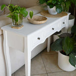 HKH Tocador/Mesa Auxiliar con Tres Cajones - Blanco